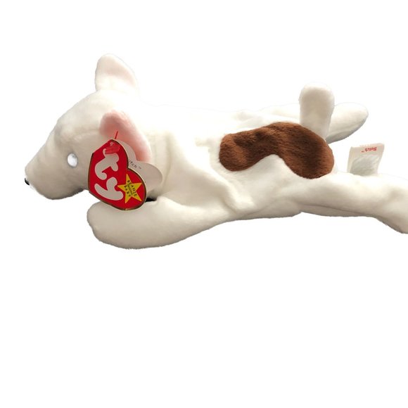Ty Beanie Babies " Butch" Bull Terrier Puppy Dog Plush 1999 Stuffed - Picture 5 of 9